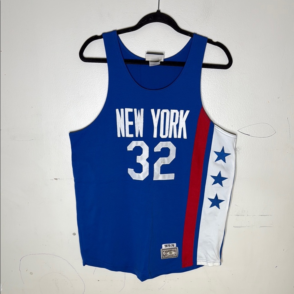 Hardwood Classics Blue New York 32 Erving Jersey Size Large